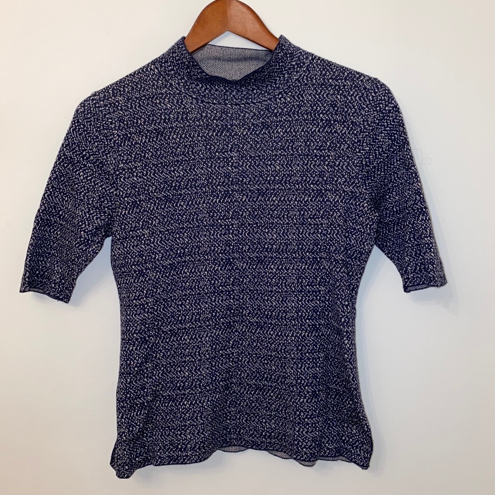 AnnTaylor Factory Short Sleeve Cotton Knit Sweater